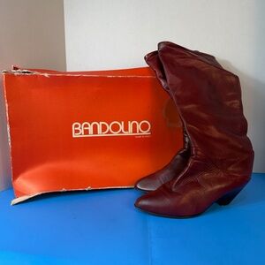 Vintage Bandolino Women's Burgundy Heeled Boots
